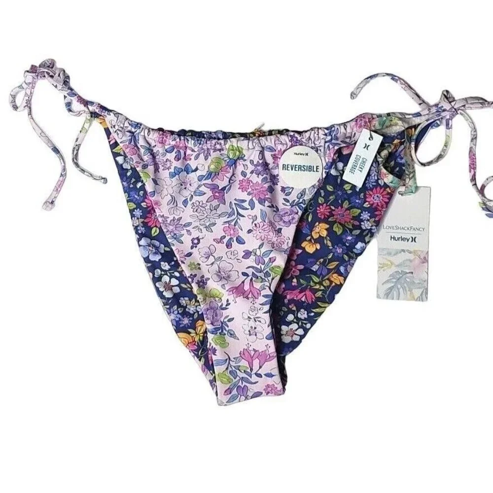LoveShackFancy Bikini Bottom XL Sunny Meadow Cheeky Tie Side Cheeky Reversible